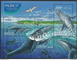 NIUE 1997  (Block 124) Whales Marine Life S\sh  MNH **  5,50 € - Whales