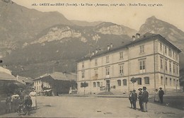 CPA Animée De 1915 : Grésy-sur-Isère (73) - La Place - Gresy Sur Isere