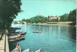 Torino (Piemonte) Fiume Po Con Barche A Remi E Monte Dei Cappuccini Sul Fondo, Po River - Parks & Gärten