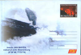 Romania - Stationery Cover Unused 2005(059) - The Island, Jan Mayen, The Active Volcano Beerenburg Erupting - Volcanos