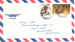 New Zealand Air Mail Cover Sent To Denmark 1981 - Corréo Aéreo