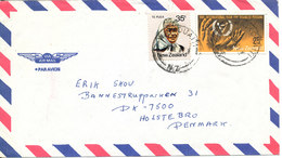 New Zealand Air Mail Cover Sent To Denmark 1981 - Airmail