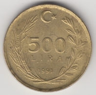 @Y@  Turkije / Turkey      500  Lira   1991     (4832) - Turkey