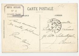 Marcophilie Cachet  Hopital Auxiliaire N6 Coutances 50 Manche - 1916 - WW I