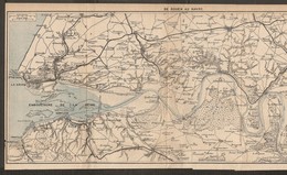 CARTE PLAN DÉCEMBRE 1918 - 16,5 X 35,5 Cm - EMBOUCHURE De La SEINE De ROUEN Au HAVRE - CARTE SCANNÉE En 2 PARTIES - Topographische Karten