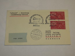 Luxembourg First Flight Cover 1963 - Sonstige & Ohne Zuordnung