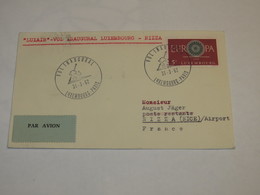 Luxembourg First Flight Cover 1962 - Autres & Non Classés