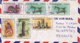 NICARAGUA :  Divers PA  Antiquités Indigènes Sur Lettre Pour La France - Nicaragua