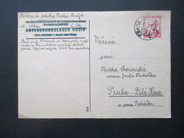 CSSR 2.1946 PK Der Generalkommandant Der Nichtuniformierten Protektoriatspolizei Entlassungslager Rusin Bei Prag - Lettres & Documents