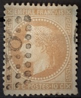 FRANCE 1868 - Canceled - YT 28B - 10c - 1863-1870 Napoléon III Lauré