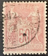 FRANCE 1890 - Canceled - YT 98 - 50c - 1876-1898 Sage (Tipo II)