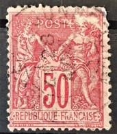 FRANCE 1890 - Canceled - YT 98 - 50c - 1876-1898 Sage (Tipo II)