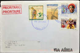 Brazil, Circulated Cover To Portugal, "Joint Issues", "Brazil - China", "50 Years Human Rights Declaration", 2008 - Storia Postale