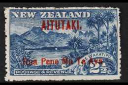 1903-11 2½d Deep Blue,  "Ava" Without Stop, SG 3a, Fine Mint, Signed Holcombe. For More Images, Please Visit Http://www. - Aitutaki