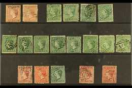 1863-84 Queen Victoria First Types Used Range Of Various 1d And 6d Values, Identified By SG Numbers, Mixed Condition, Ca - Other & Unclassified