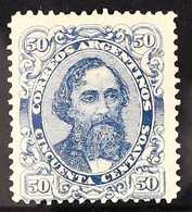 1888-1890 50c Blue "Bartolome Mitre", Scott 67, SG 121, Fine Mint For More Images, Please Visit Http://www.sandafayre.co - Altri & Non Classificati