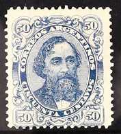 1888-1890 50c Blue "Bartolome Mitre", Scott 67, SG 121, Fine Mint For More Images, Please Visit Http://www.sandafayre.co - Andere & Zonder Classificatie