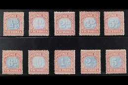 VICTORIA POSTAGE DUE 1890-94 Complete Set, SG D1/10, Fine Mint. Fresh And Attractive. (10 Stamps) For More Images, Pleas - Andere & Zonder Classificatie