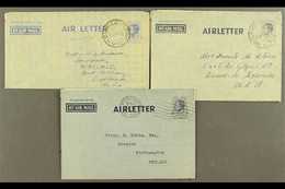 AEROGRAMMES 1944-1954 Used Selection Of All Different Postal Stationery Air Letter Sheets, Inc Scarce 1944 7d Addressed  - Autres & Non Classés