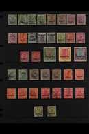 1933-37 KGV INDIA OVERPRINTS - USED GROUP presented On A Stock Page, Includes 1933-37 Set, Note 5r Is The Scarcer Uprigh - Bahrain (...-1965)