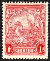 1938-47 1d Scarlet "Badge Of The Colony", Perf 13½ X 13, SG 249, Very Fine Mint With Lovely Fresh Colour. For More Image - Barbados (...-1966)