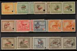 BELGIAN CONGO 1923 Pictorial Set, COB 106/117, Superb Never Hinged Mint  HORIZONTAL PAIRS With "SPECIMEN" Overprints And - Andere & Zonder Classificatie