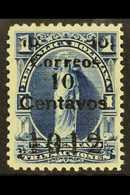 1912 10c On 1c Blue With SURCHARGE IN BLACK, Scott 101d Or SG 129b, Mint. For More Images, Please Visit Http://www.sanda - Bolivië