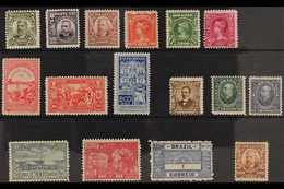 1906-1917 ALL DIFFERENT SMALL MINT COLLECTION Presented On A Stock Card & Includes 1906-16 400r, 500r, 700r, 100r, 2000r - Sonstige & Ohne Zuordnung