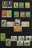 BIRDS TOPICAL COLLECTION 1967-2008. All Different Mint, Used & Never Hinged Mint Collection Of Stamps, Sheetlets & Minia - Guyana (1966-...)