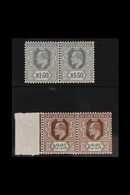 1904 1r50 And 2r25 Wmk MCA, Ed VII, SG 287/8, In Very Fine Never Hinged Mint Horizontal Pairs. (4 Stamps) For More Image - Ceylan (...-1947)