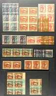 1918-20 CASTLES - DOUBLE IMPRESSION IMPERF PROOFS MULTIPLES. An Interesting Group Of Imperf Proofs Of Printed In Various - Altri & Non Classificati