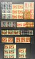 1918-20 CASTLES - DOUBLE IMPRESSION IMPERF PROOFS MULTIPLES. An Interesting Group Of Imperf Proofs Of Printed In Various - Other & Unclassified