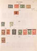 1867-1979 ALL DIFFERENT COLLECTION On Leaves, Fine Mint & Used Stamps, Includes 1867 Set Mint, Good Seebeck Issues, Vari - El Salvador