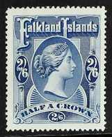 1898 2s6d Deep Blue Queen Victoria, SG 41, Fine Mint. For More Images, Please Visit Http://www.sandafayre.com/itemdetail - Islas Malvinas