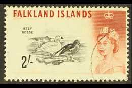 1960-66 QEII Definitive 2s Black And Lake-brown (D.L.R.), SG 204a, Very Fine Used. For More Images, Please Visit Http:// - Islas Malvinas