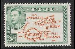 1938-55 2½d Brown And Green, Die I, Perf 14, With EXTRA ISLAND Variety, SG 256a, Never Hinged Mint. For More Images, Ple - Fiji (...-1970)
