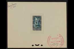 ALGERIA 1936 IMPERF DIE PROOF For The 45c 'Moslem Cemetery' Pictorial Design (SG 117, Yvert 111) Printed In Turquoise-bl - Other & Unclassified