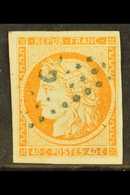 GUADELOUPE 1871 40c Orange, Ceres, Yv 13, Superb Used With Blue Dotted Lozenge "GPE" Cancel. For More Images, Please Vis - Autres & Non Classés