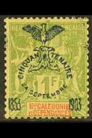 NEW CALEDONIA 1903 1fr Olive 50th Anniv, Yv 80, Fine Mint. Signed Calves. For More Images, Please Visit Http://www.sanda - Sonstige & Ohne Zuordnung