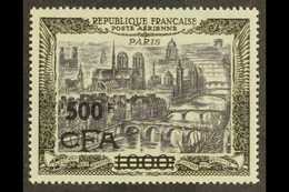 REUNION 1951 500f On 1000f Paris AIR, Yvert 51, Very Fine Never Hinged Mint. For More Images, Please Visit Http://www.sa - Autres & Non Classés