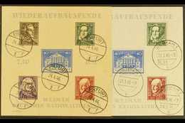RUSSIAN ZONE THURINGIA 1946 Theatre Imperf (type VI) And Rouletted (type II) Mini-sheets (Michel Blocks 3 A+B, SG MSRF11 - Otros & Sin Clasificación