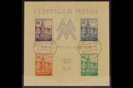 RUSSIAN ZONE WEST SAXONY 1946 Leipzig Fair Watermark 'steigend' (ascending Steps) Type V Miniature Sheet (Michel Block 5 - Other & Unclassified