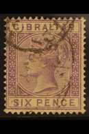 1886-87 6d Lilac, SG 13, Fine Used For More Images, Please Visit Http://www.sandafayre.com/itemdetails.aspx?s=646433 - Gibilterra