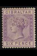 1886-87 6d Lilac, SG 13, Mint With Some Light Gum Tone For More Images, Please Visit Http://www.sandafayre.com/itemdetai - Gibilterra