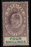 1903 4s Dull Purple And Green, Wmk Crown CA, SG 53, Very Fine Lightly Hinged Mint. For More Images, Please Visit Http:// - Gibilterra