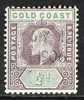 1902 ½d Dull Purple & Green With DAMAGED FRAME AND CROWN (SPAVEN FLAW) Variety, SG 38a, Fine Used, Fresh & Scarce. For M - Gold Coast (...-1957)