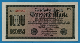 DEUTSCHES REICH 1000 Mark Code DV  	15.09.1922	# Mb 506680  P# 76g - 1000 Mark