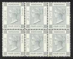 1863-71 4c Grey, Wmk CC, Perf 14, SG 9, Never Hinged Mint BLOCK OF SIX. For More Images, Please Visit Http://www.sandafa - Otros & Sin Clasificación