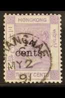 1891 14 Cents On 30c Mauve, SG 44, Fine Cds Used For More Images, Please Visit Http://www.sandafayre.com/itemdetails.asp - Altri & Non Classificati