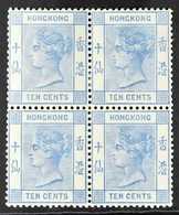 1900 10c Ultramarine, Wmk CA, SG 59, Fresh Mint Og Block Of 4. Few Gum Wrinkles, Still Very Fine. For More Images, Pleas - Andere & Zonder Classificatie